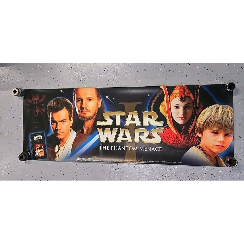 Star Wars Episode 1 The Phantom Menace Light Box Display Poster 50x18 2000
